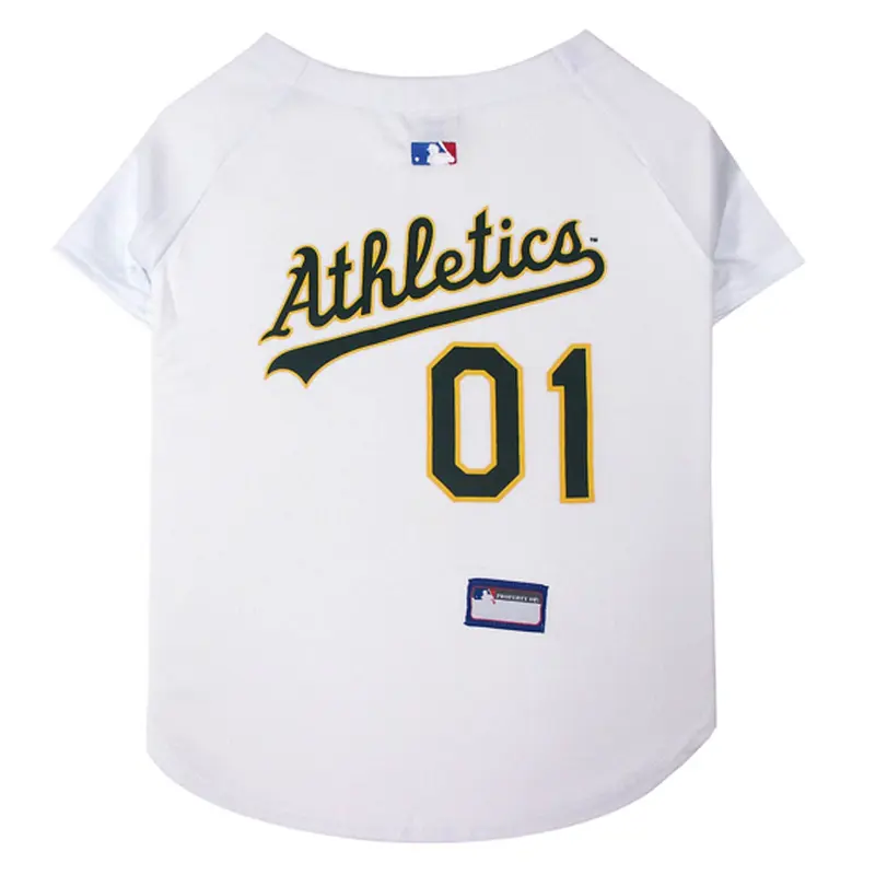 Oakland Athletics Officially Licensed Dog Jersey - White