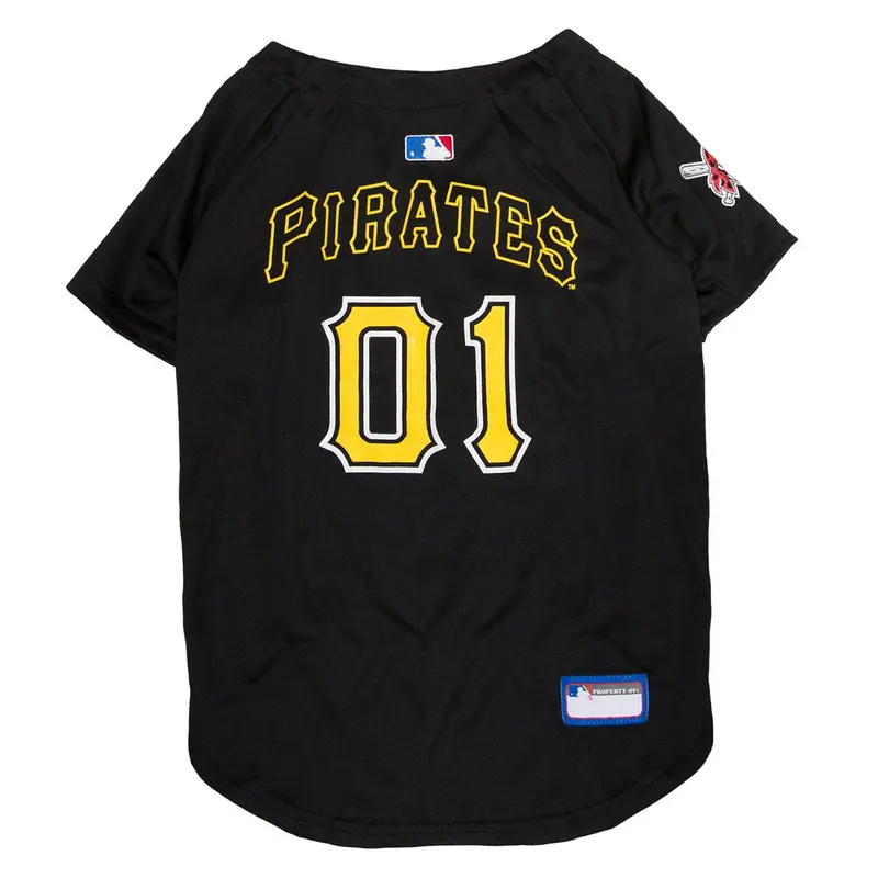 Pittsburgh Pirates Officially Licensed Dog Jersey - Black