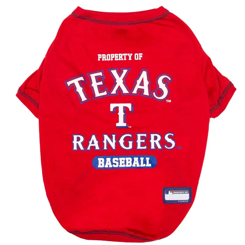 Texas Rangers Dog T-Shirt - Red