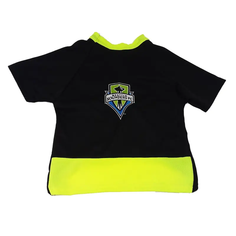 Seattle Sounders Athletic Mesh Dog Jersey - Black with Neon Trim