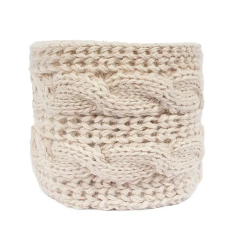 Alqo Wasi Chunky Cable Alpaca Dog Scarf - Natural