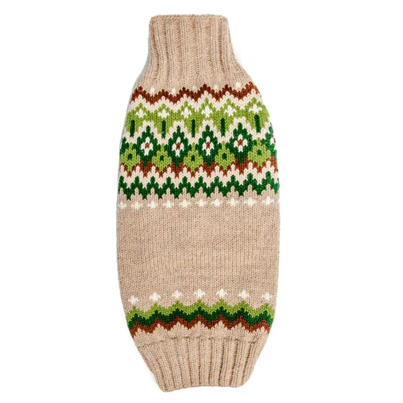 Chilly Dog Handmade Fair Isle Ragg Wool Dog Sweater
