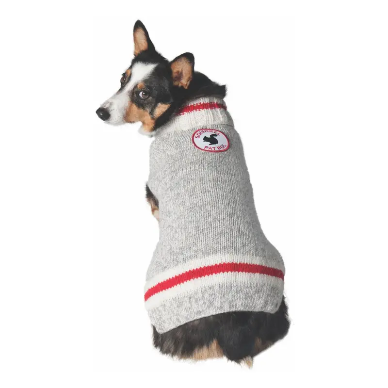 Chilly Dog Handmade Squirrel Patrol Wool Dog Sweater