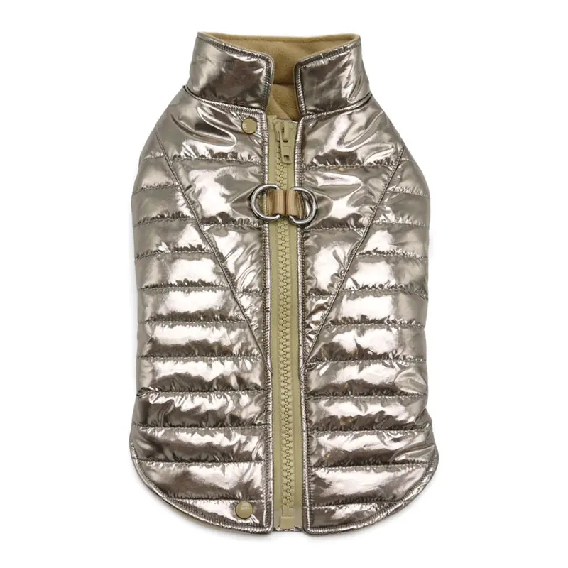 Metallic Runner Dog Coat by Dogo - Gold