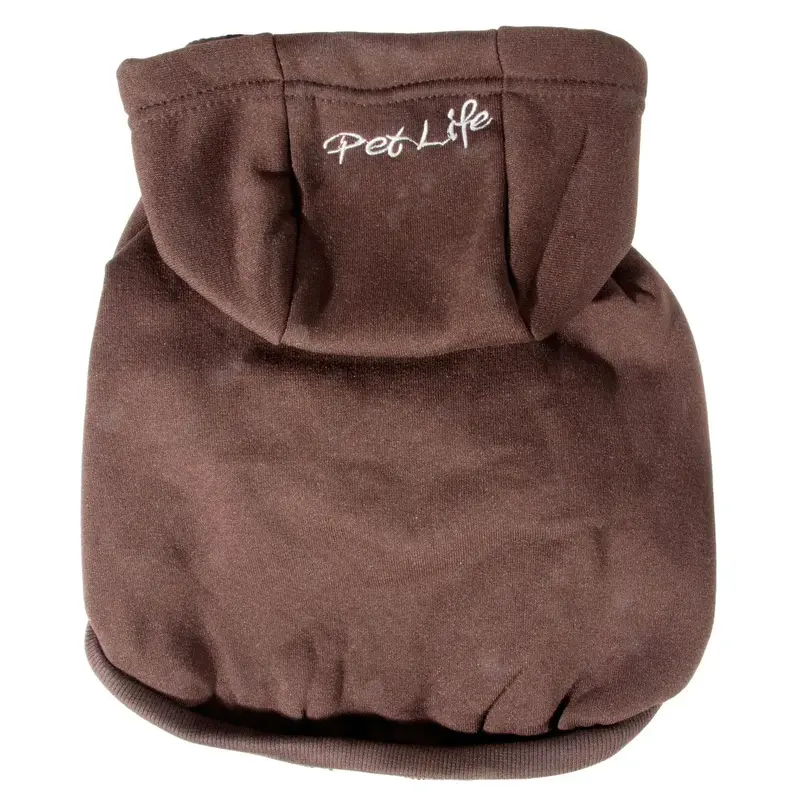 Pet Life Fashion Plush Dog Hoodie - Brown