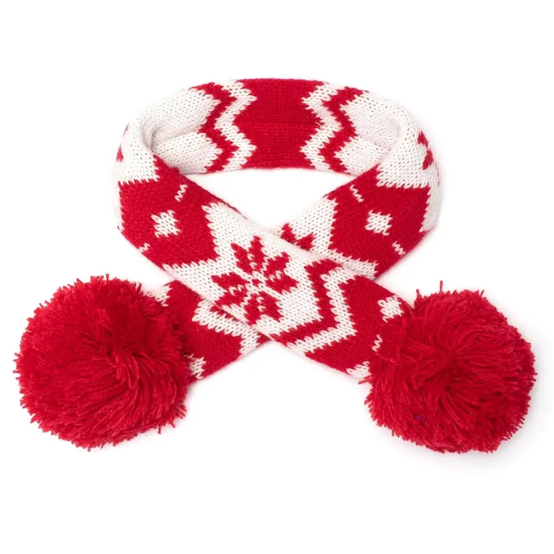 Worthy Dog Fair Isle Snowflake Dog Scarf