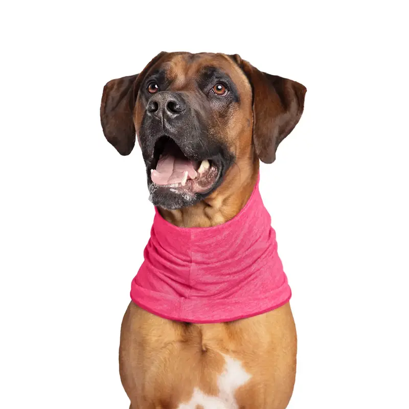 Gold Paw Sun Shield Dog Snood - Flamingo	