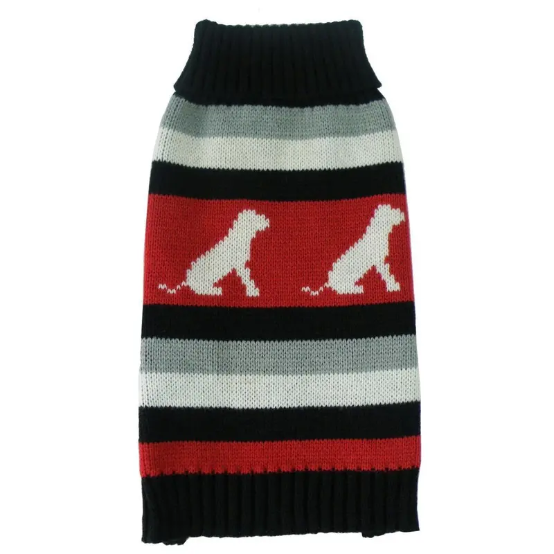 Pet Life Dog Patterned Striped Dog Sweater