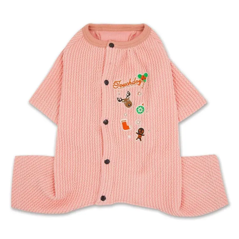 Pet Life Touchdog Ciesta-Luxe Full Body Thermal Dog Pajamas - Pink