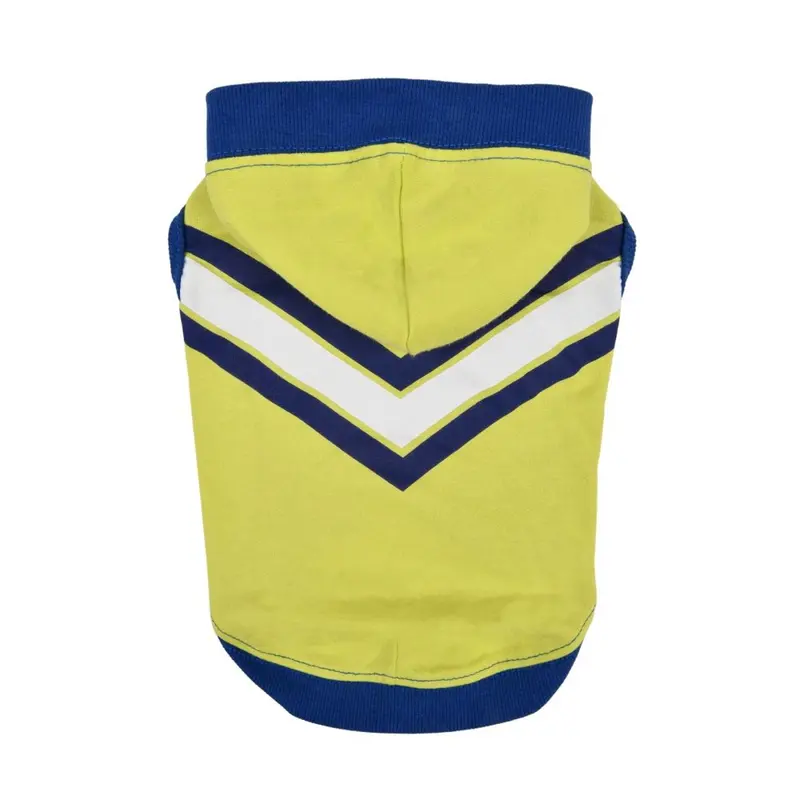 Puppia Armand Hooded Dog T-Shirt - Lemon Yellow/Blue