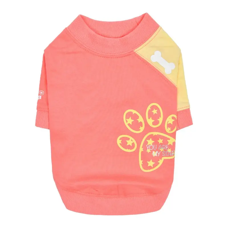 Puppia Pawish Star Dog Shirt - Peach