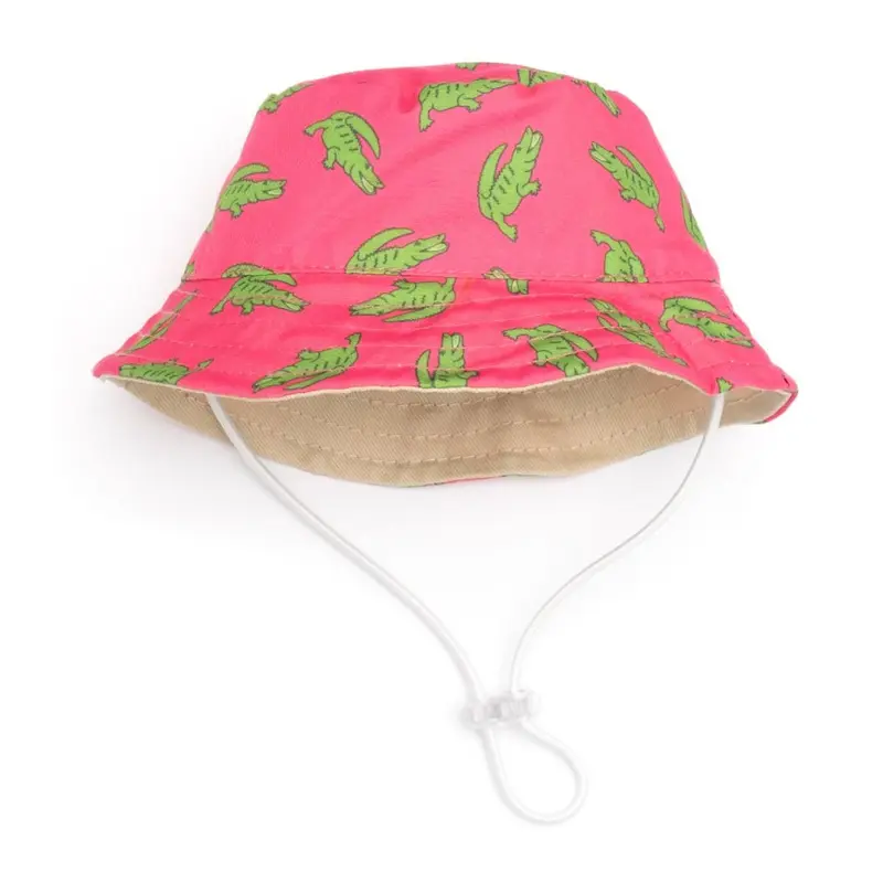 Worthy Dog Bucket Dog Hat - Pink Alligators