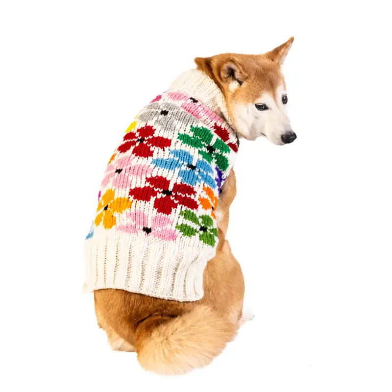 Chilly Dog Handmade Bloom Wool Dog Sweater