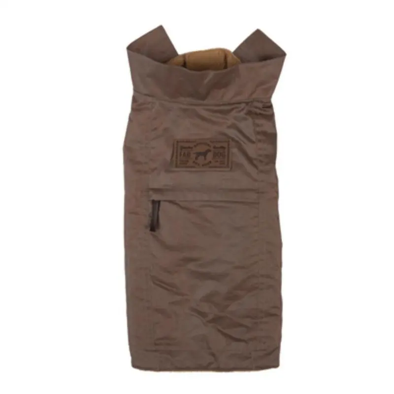 fabdog Waxed Utility Dog Coat - Taupe