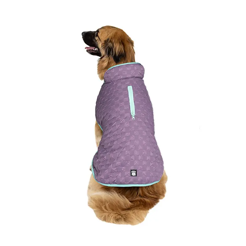 Petrageous Luna Peak Harness Dog Parka - Plum/Aqua