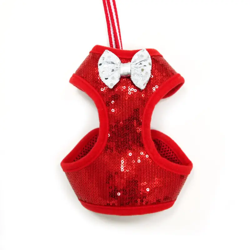 EasyGo Sequins Dog Harness by Dogo - Red