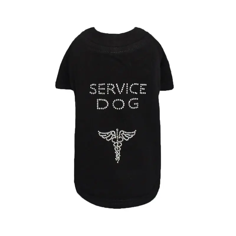 Hello Doggie Service Dog T-Shirt - Black