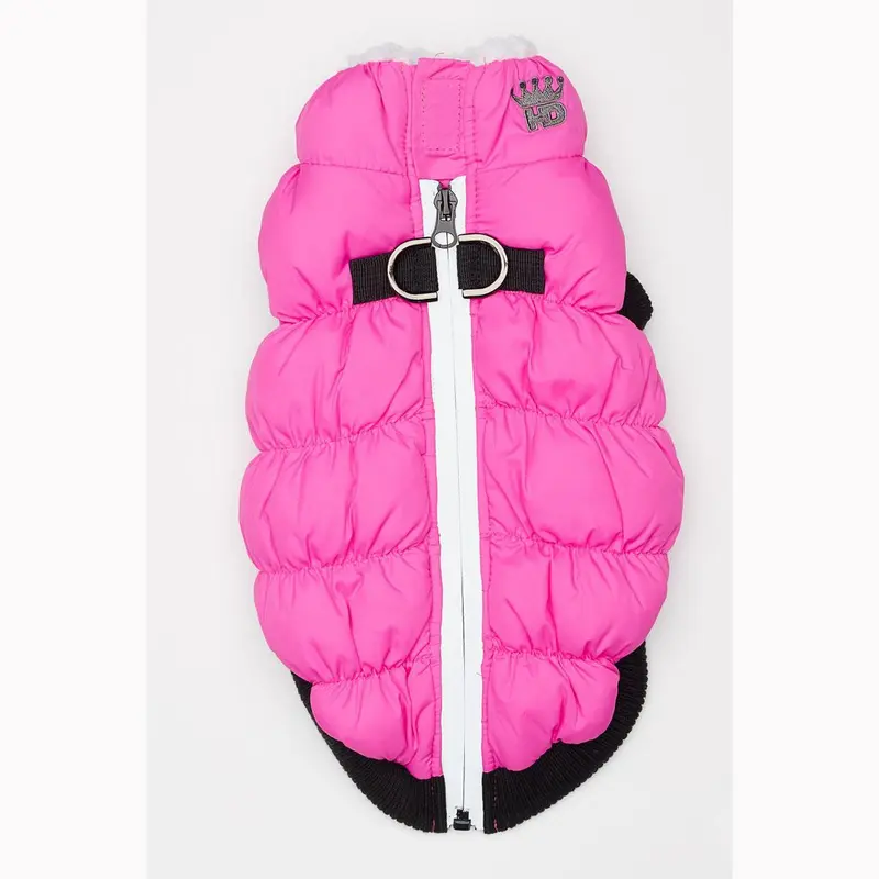 Hip Doggie Crown Puffer Dog Vest - Pink