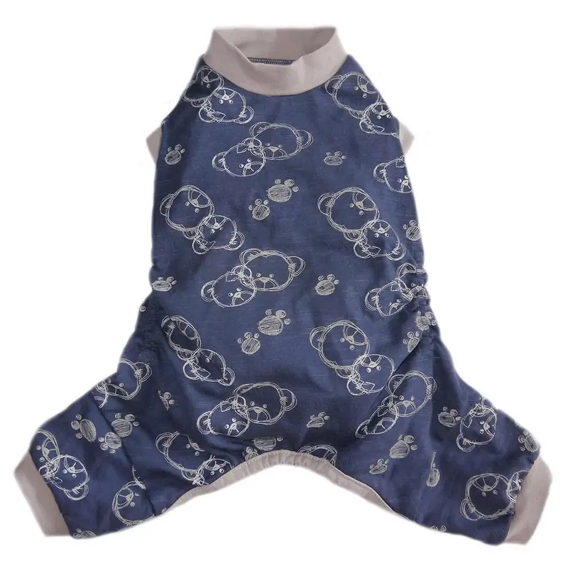Pooch Outfitters Milo Dog Pajamas with Gray Trim