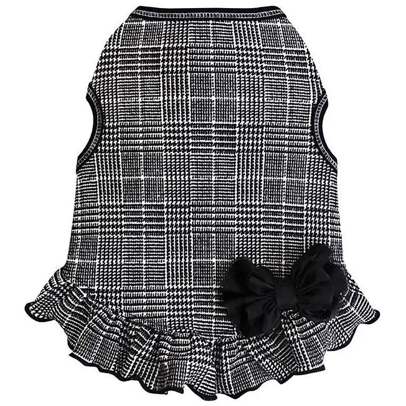 I See Spot Glen Plaid Dog Dress - Black and White