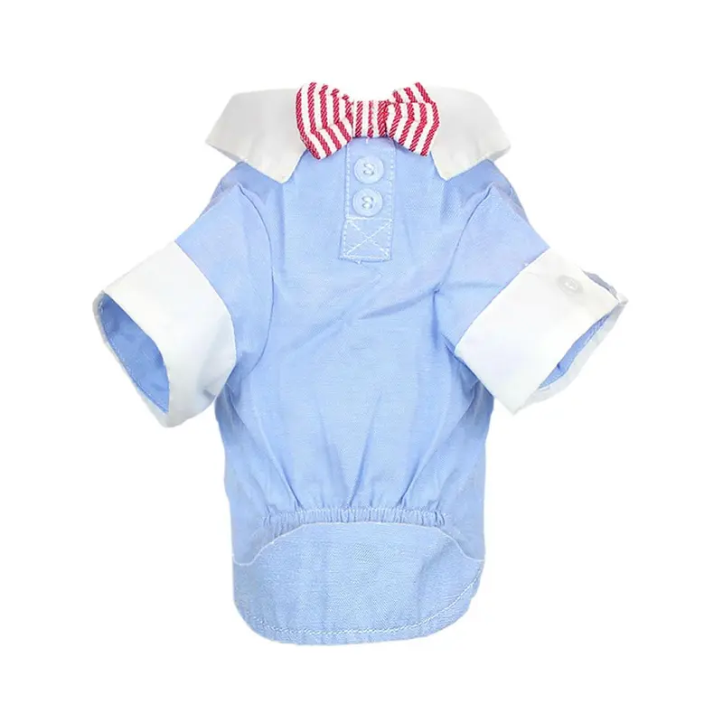Parisian Pet Square Cuff Dog Shirt with Bow Tie