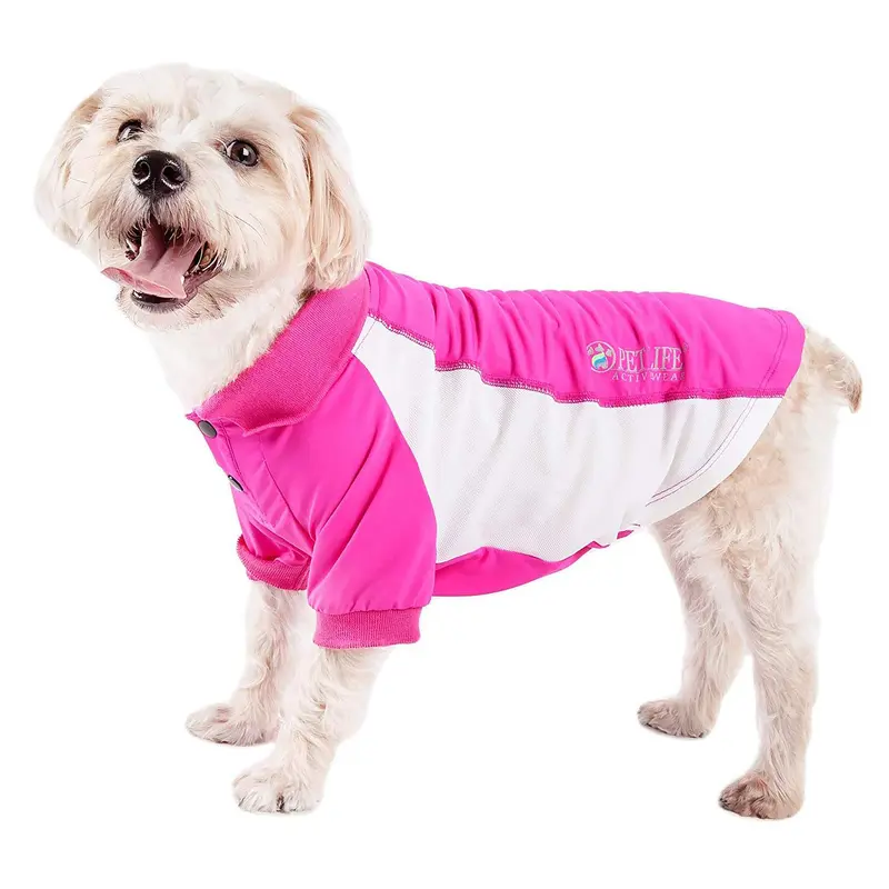 Pet Life ACTIVE Barko Pawlo Performance Dog Polo - Pink