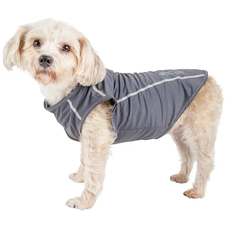 Pet Life ACTIVE Racerbark Performance Dog Tank - Grey