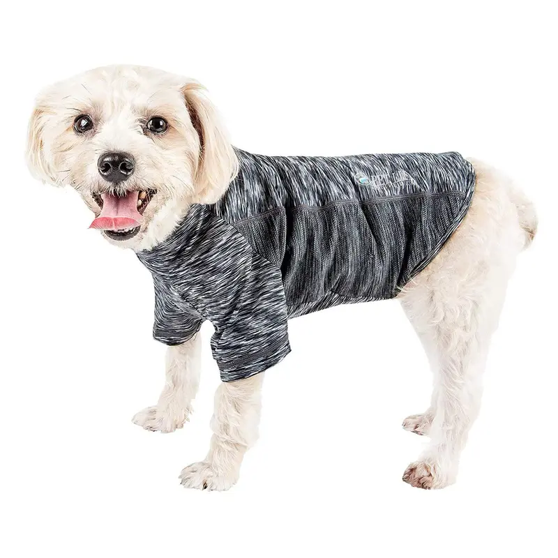 Pet Life ACTIVE Warf Speed Performance Dog T-Shirt - Black Heather