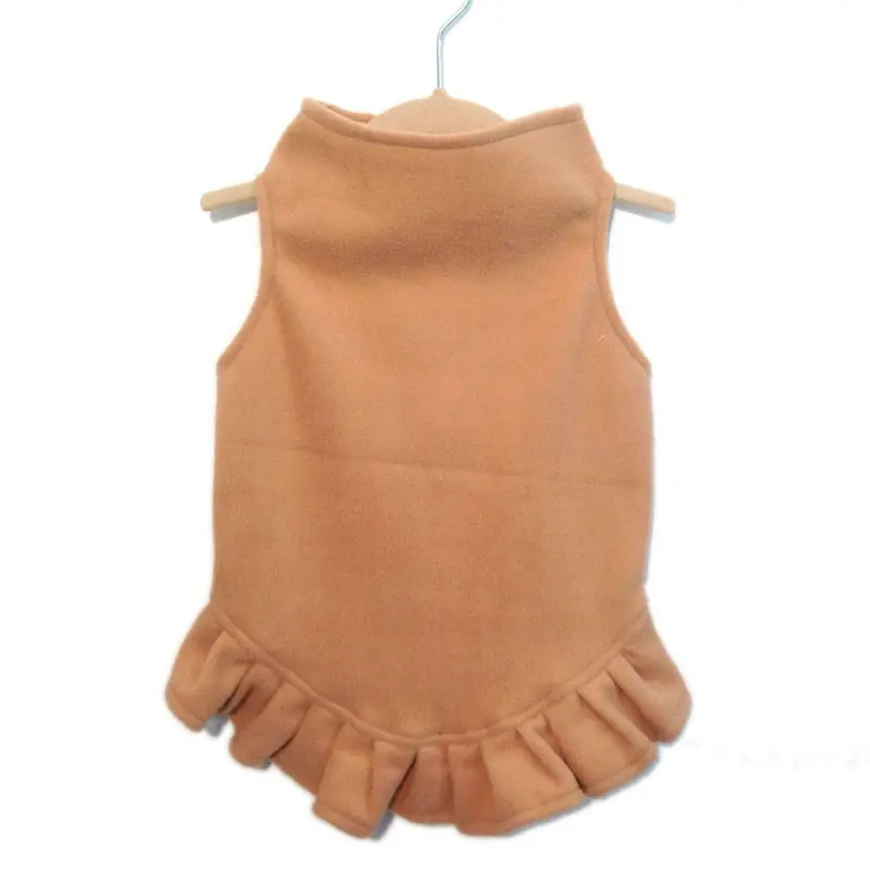 Daisy and Lucy Under-Wrapper Dog Dress - Camel