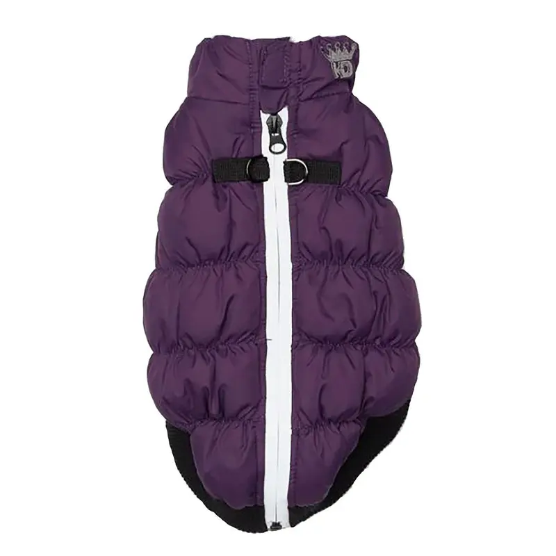 Hip Doggie Crown Puffer Dog Vest - Purple