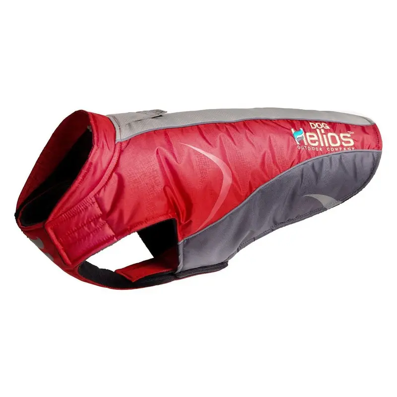 Pet Life Helios Altitude-Mountaineer Wrap-Velcro Waterproof Dog Coat - Red