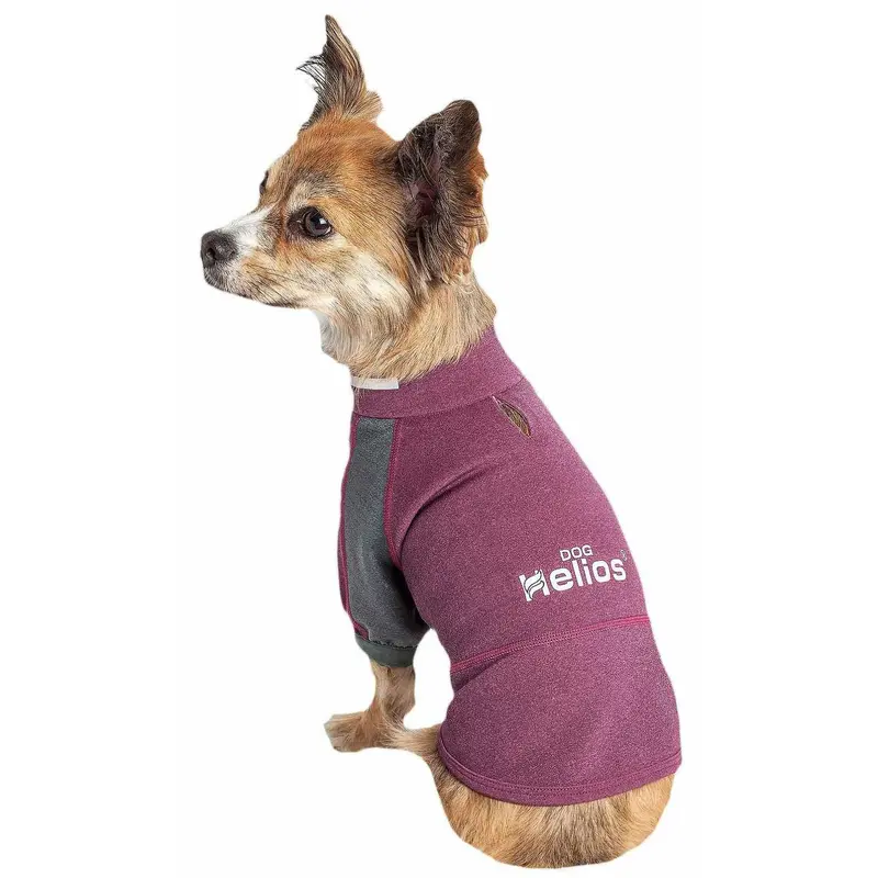 Pet Life Helios Eboneflow Medium Weight Performance Yoga Dog T-Shirt - Dark Pink