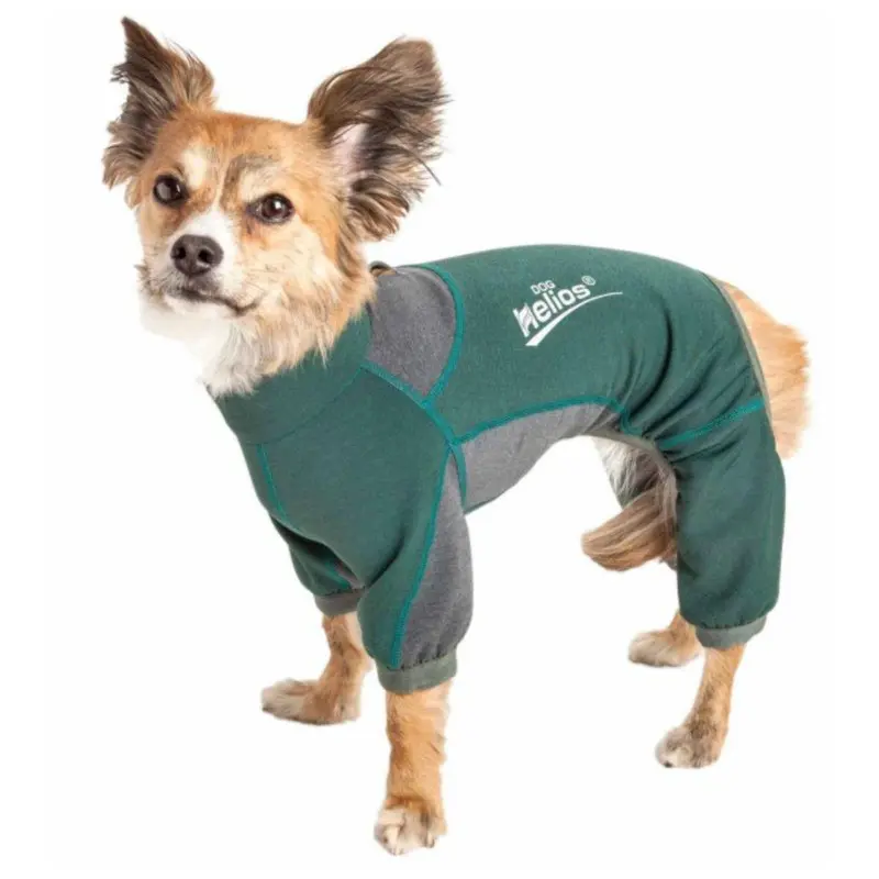 Pet Life Helios Rufflex Medium Weight Performance Warmup Dog Tracksuit - Green
