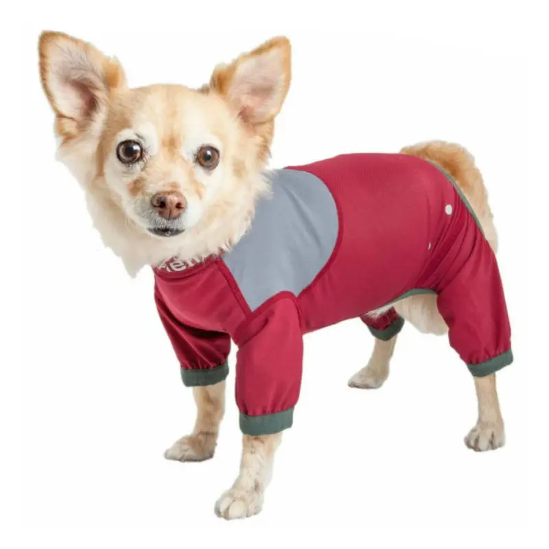 Pet Life Helios Tail Runner Lightweight Dog Tracksuit - Red