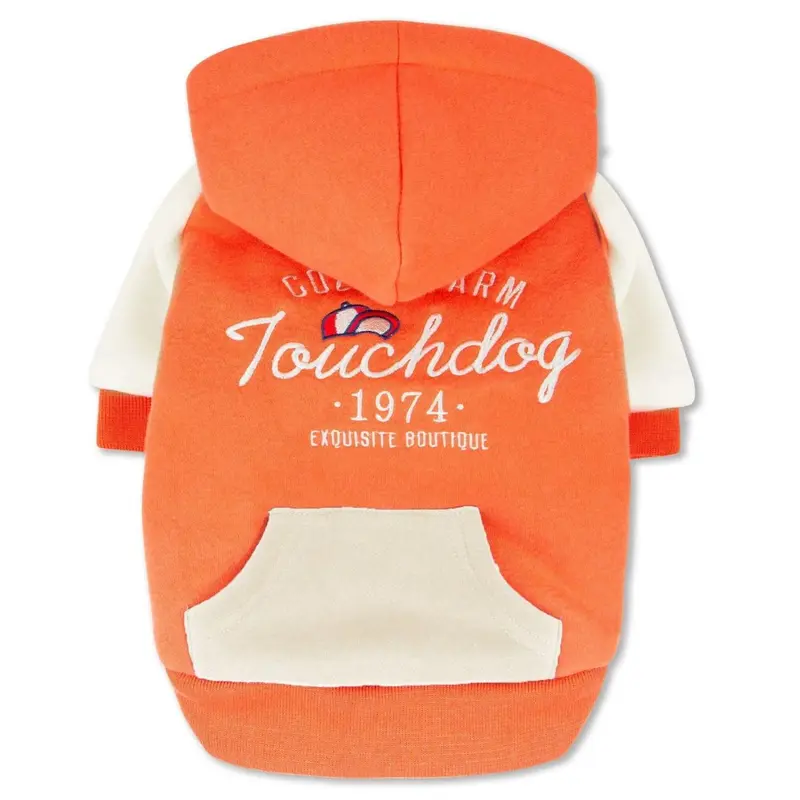 Pet Life Touchdog Heritage Dog Hoodie - Orange