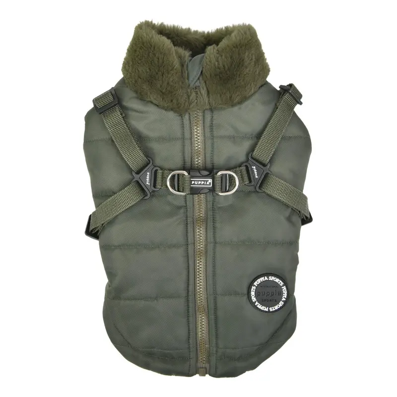 Donavan Harness Dog Coat by Puppia - Khaki