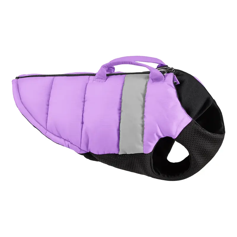 Gooby Bomber Padded Lift Dog Vest - Purple