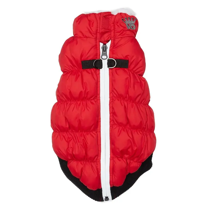 Hip Doggie Crown Puffer Dog Vest - Red