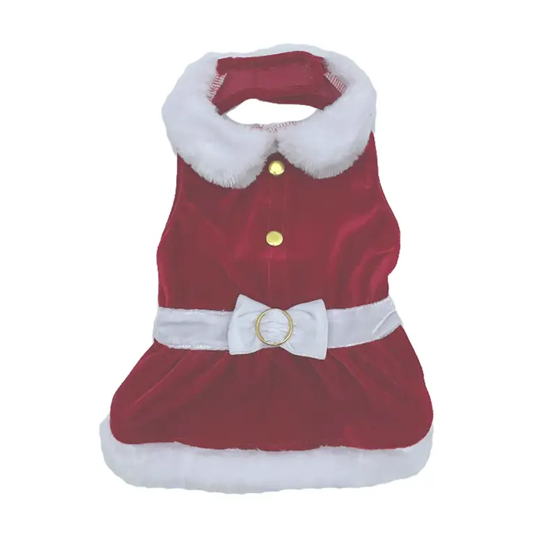 Hip Doggie Holiday Dog Dress - Mrs. Claus 
