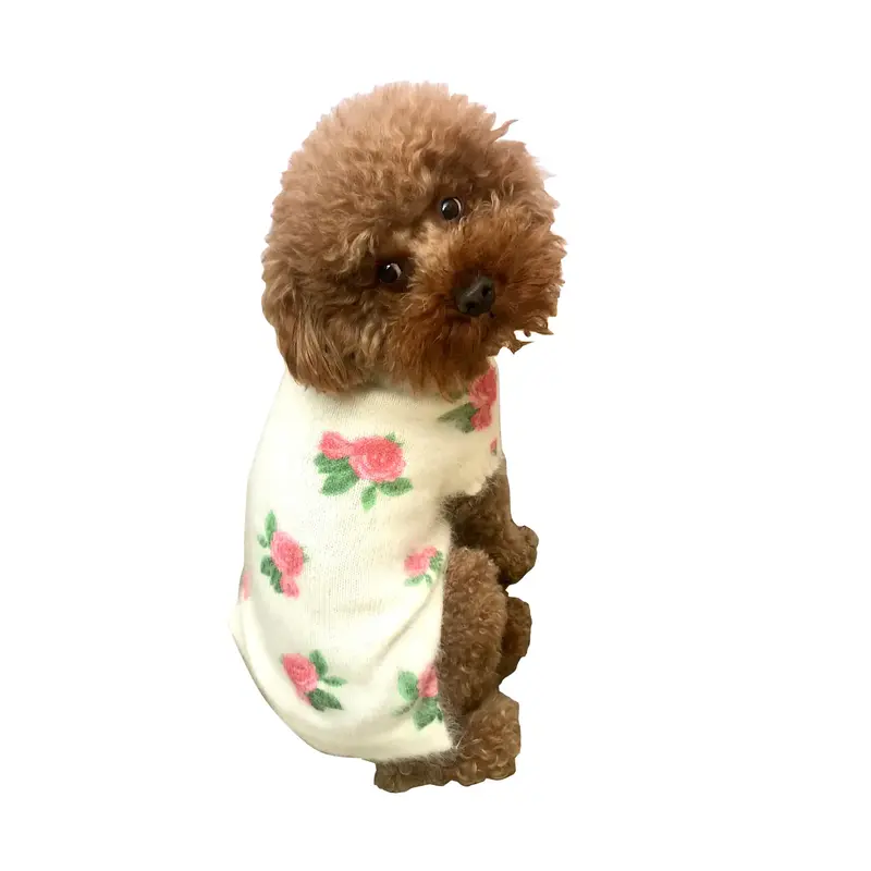 The Dog Squad Roses are Red Mockneck Dog Sweater