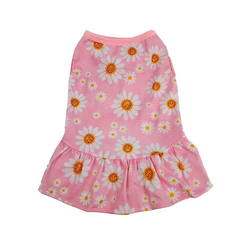 Hip Doggie Daisy Flower Dog Dress - Pink