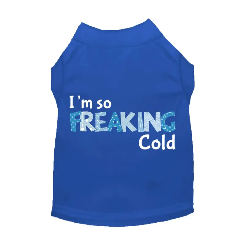 Mirage Freaking Cold Cat & Dog Shirt - Blue