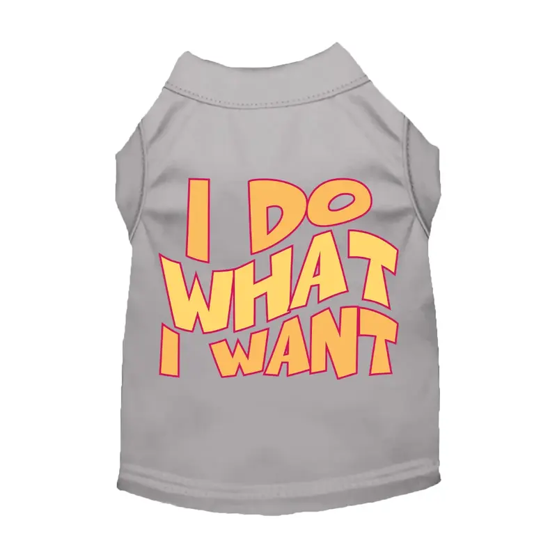 Mirage I Do What I Want Cat & Dog Shirt - Gray