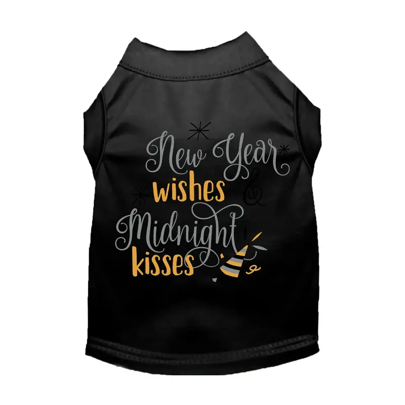 Mirage New Years Midnight Kisses Cat & Dog Shirt - Black