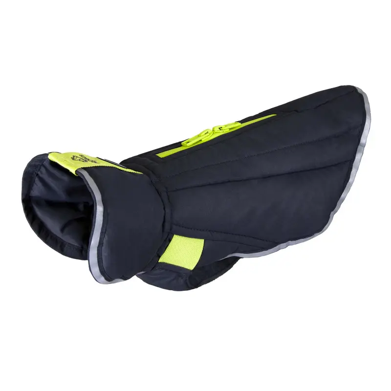 Nimbus Puffer Dog Coat - Graphite and Lime