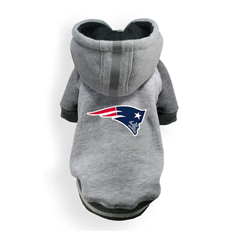 Little Earth New England Patriots NFL Dog Hoodie - Gray