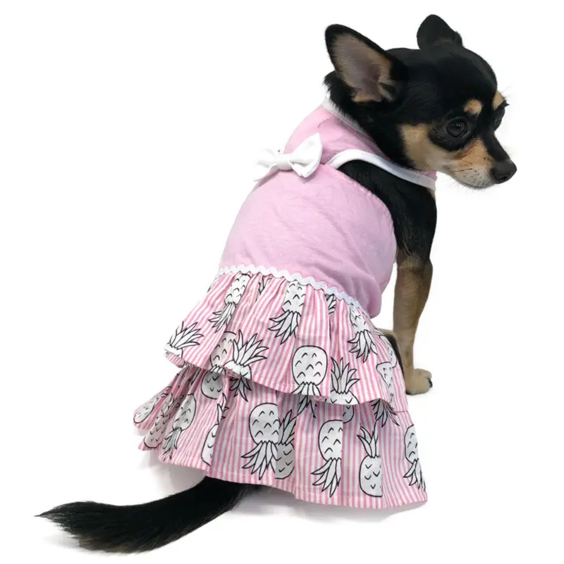 Pineapple Halter Dog Dress by Dogo