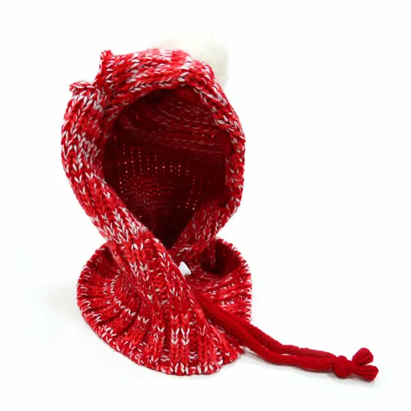 Pom Sweater Dog Hat by Dogo - Red