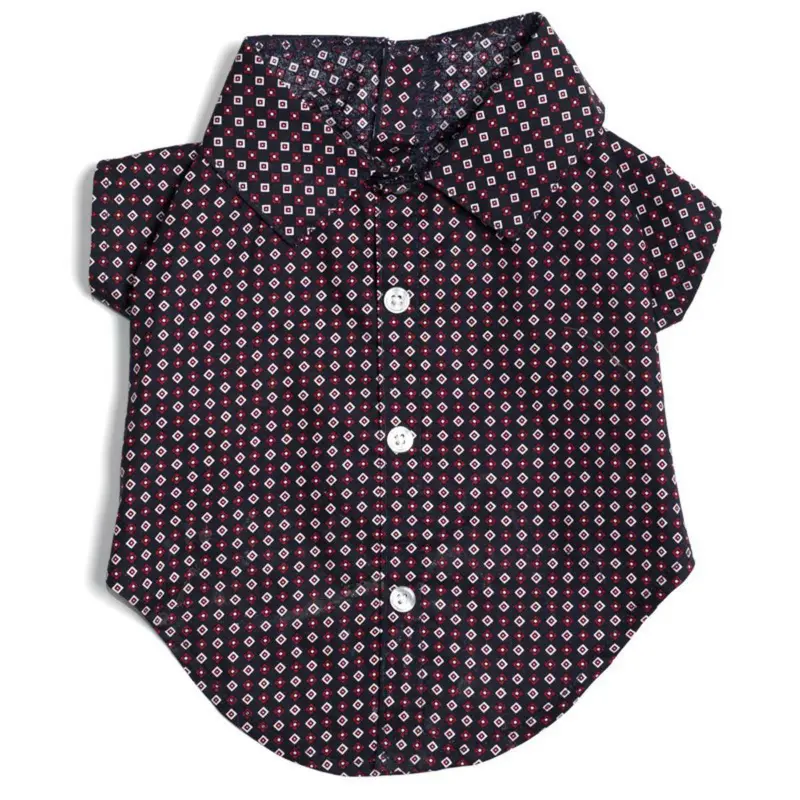 Worthy Dog Foulard Dog Shirt - Navy