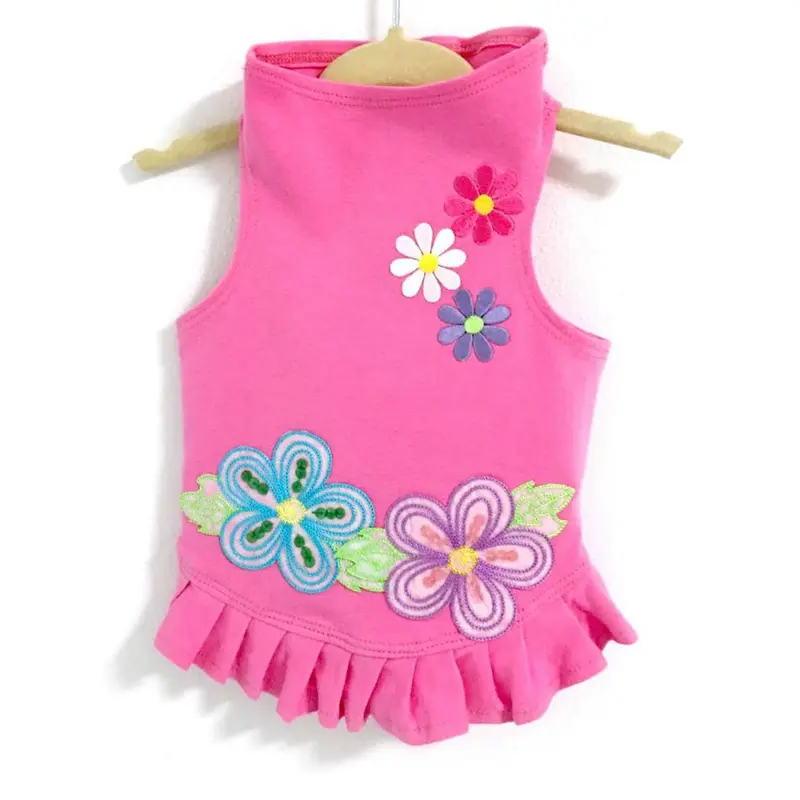 Daisy & Lucy Flower Power Dog Dress - Hot Pink
